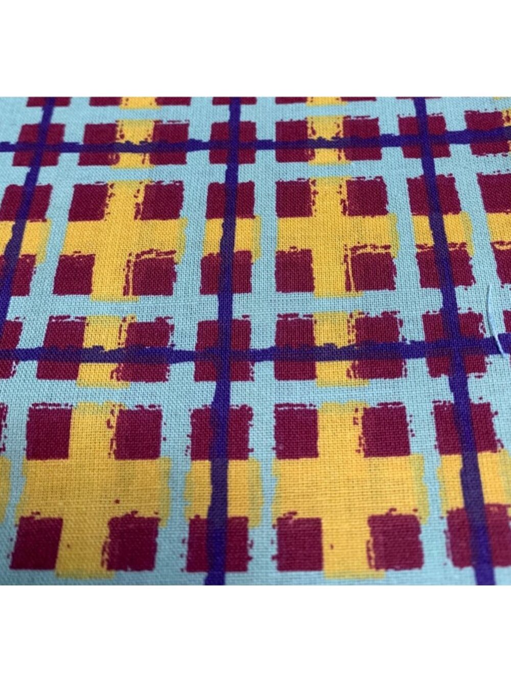 Colorful Checkered Cotton Fabric 1/2 yard x 42" Crafts Sewing Quilting